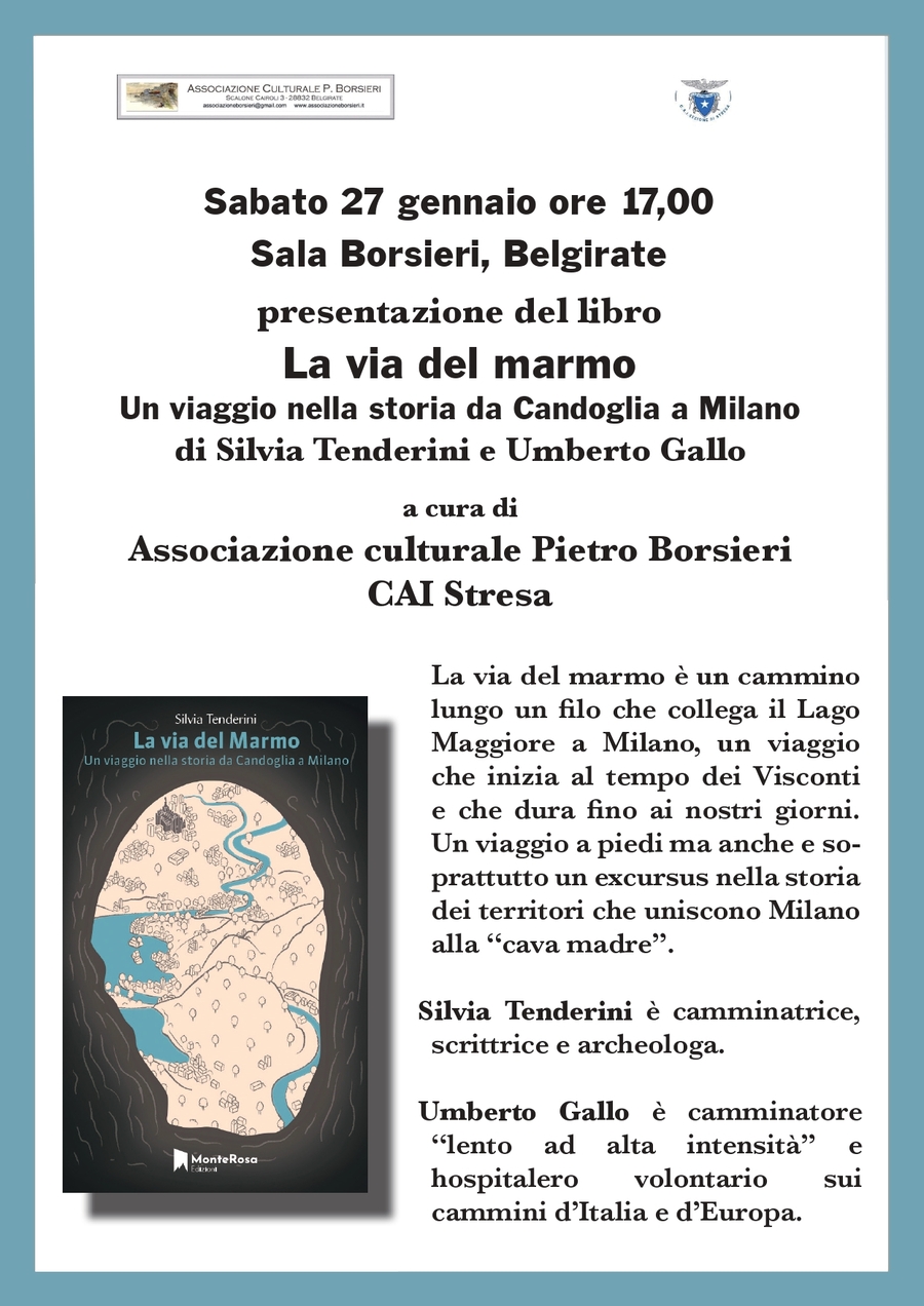 Presentazione del libro La via del marmo a Belgirate ore 17.00